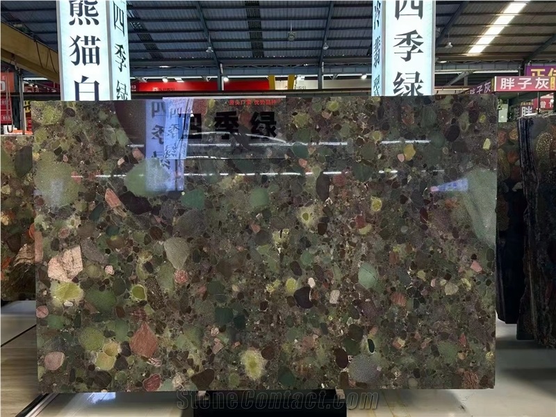 China New Four Season Green Granite  Floor Tile