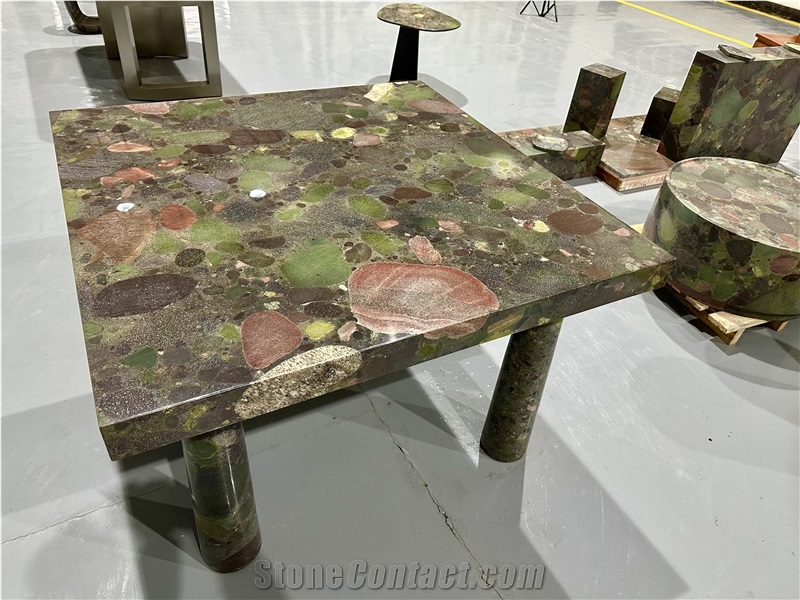 China New Four Season Green Granite Table Top