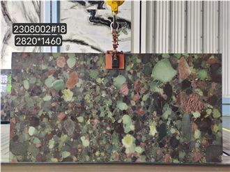 Natural  New Four Season Green Granite Slab Tiles
