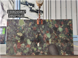 Natural  New Four Season Green Granite Slab Tiles
