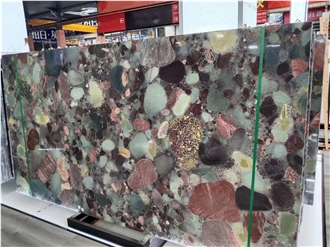 Natural  New Four Season Green Granite Slab Tiles