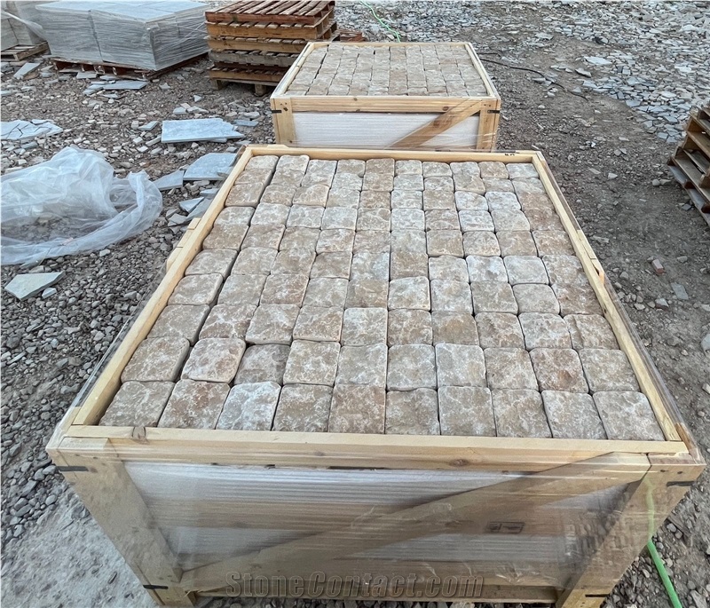Pierre Taza Limestone Cobblestone, Pavers