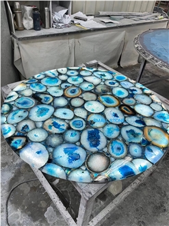 Backlit Round Furniture Restaurant Table Cafe Table Tops