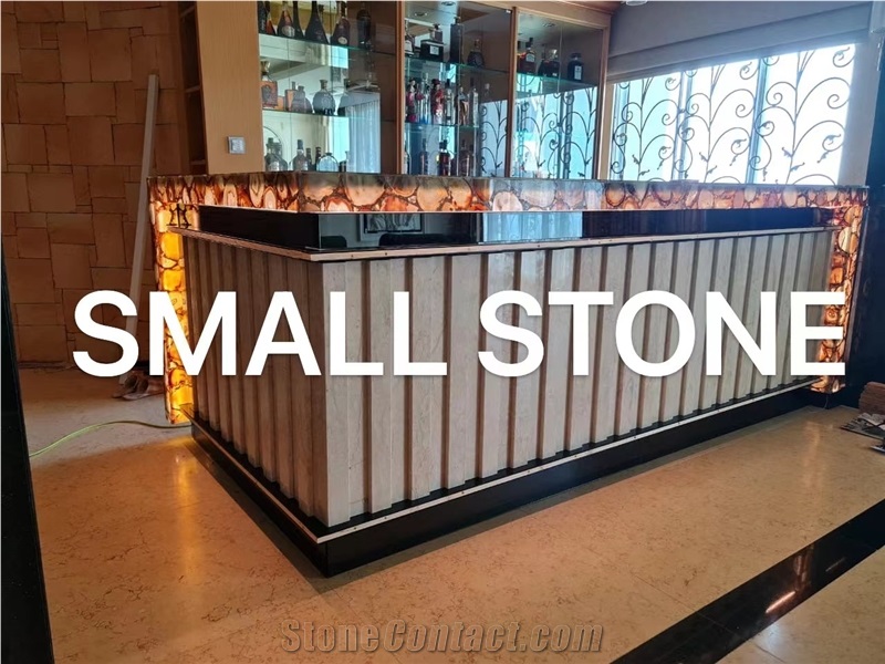 Natural Red Agate Backlit Kitchen Bar Tops, Kitchen Countertop