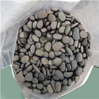 Black Walkway Pebble Stone Natural River Stone