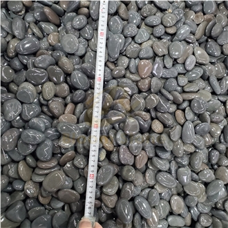 Black Walkway Pebble Stone Natural River Stone