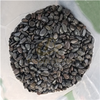 Black Walkway Pebble Stone Natural River Stone