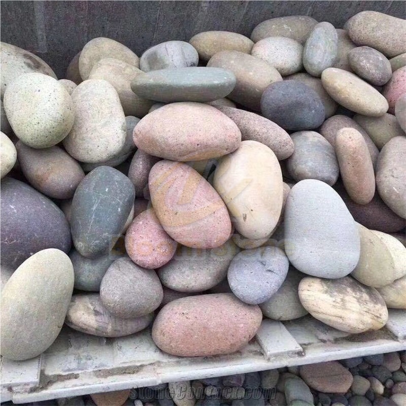 Black Walkway Pebble Stone Natural River Stone