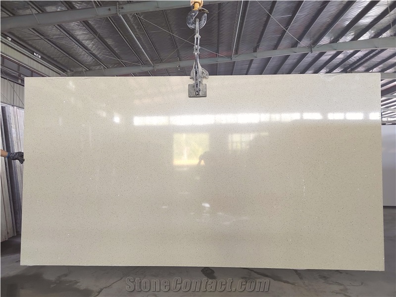 Cream Stellar Galaxy Quartz Slabs