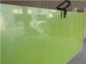 Green Stellar Galaxy Quartz Slabs Green Stellar Galaxy Quartz Slabs