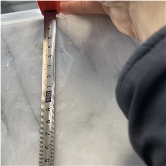 China Ink White Marble 18Mm Slab Tiles Polished Honed