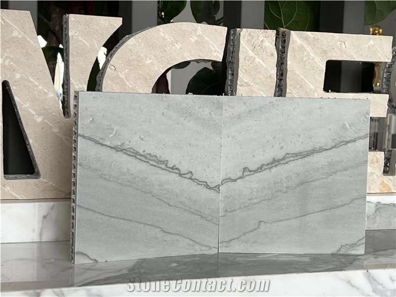 Altantis Grey Marble Tile Laminated With Honeycomb Panels