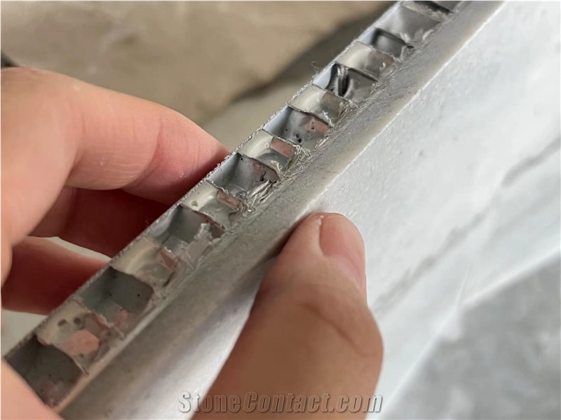 Altantis Grey Marble Tile Laminated With Honeycomb Panels