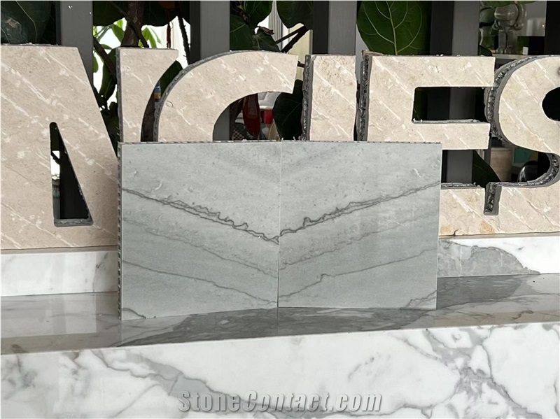 Altantis Grey Marble Tile Laminated With Honeycomb Panels