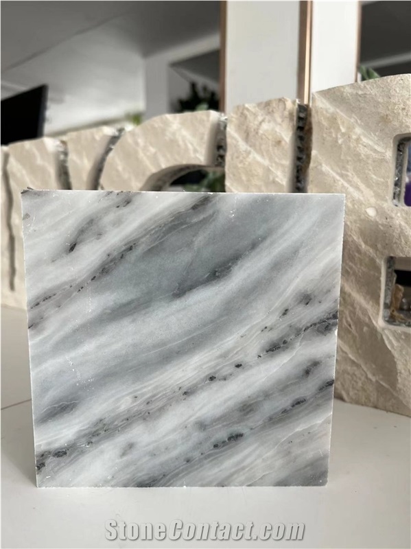 Bardiglio Grey Marble Tile Laminated  Honeycomb Panels
