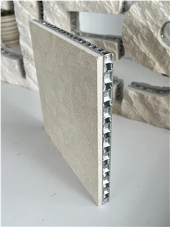 Beige Limestone Honed Tile Laminated Honeycomb Panels