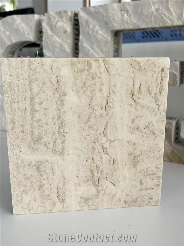 Beige Marble Polished Tile Laminated Honeycomb Panels