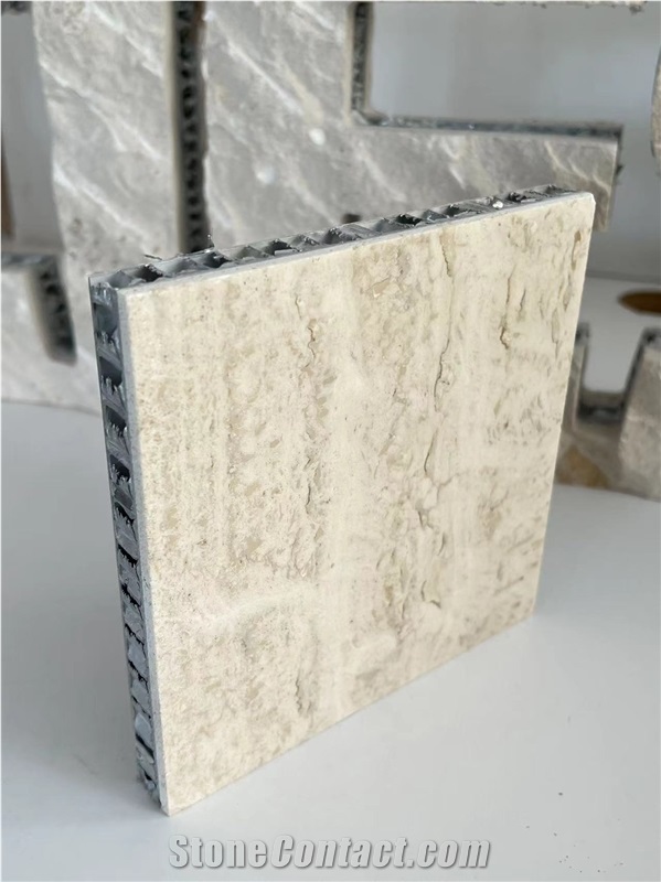 Beige Marble Polished Tile Laminated Honeycomb Panels