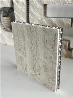 Beige Marble Polished Tile Laminated Honeycomb Panels