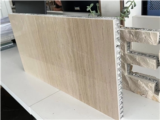 Beige Serpeggiante Marble Laminated Honeycomb Panels