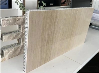 Beige Serpeggiante Marble Laminated Honeycomb Panels