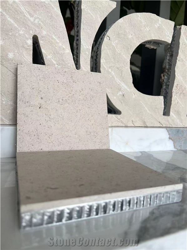Belair Limestone Beige Laminated Backed Honeycomb Panels