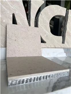 Belair Limestone Beige Laminated Backed Honeycomb Panels