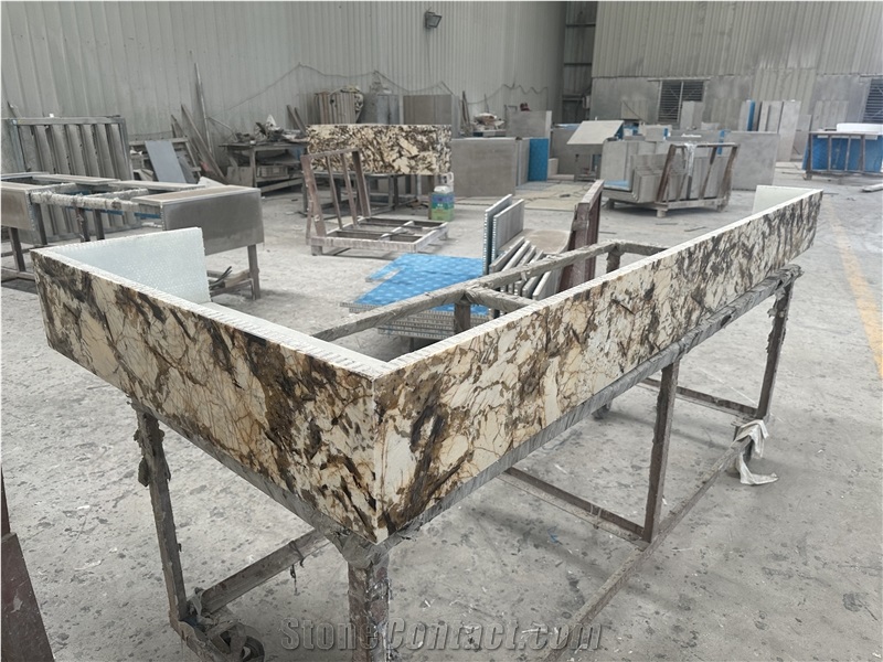 Bianco Antico Granite Transparent Plastic Honeycomb Panels
