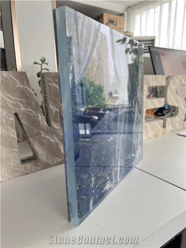 Blue Sodalite Luxury Granite-Glass Composite Stone Panels