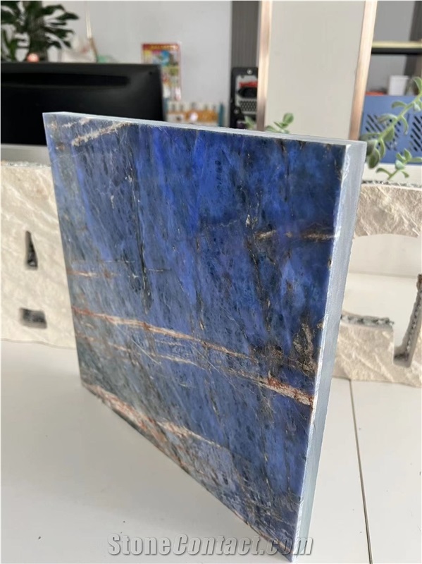 Blue Sodalite Luxury Granite-Glass Composite Stone Panels