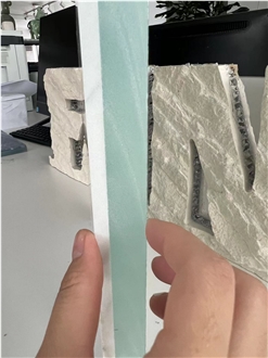 Carrara White Marble Tile With Glass Composite Stone Panels
