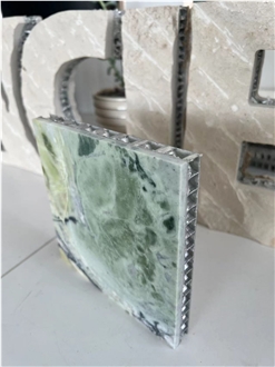 China Emerald Green Marble Tile Laminated Honeycomb Panels
