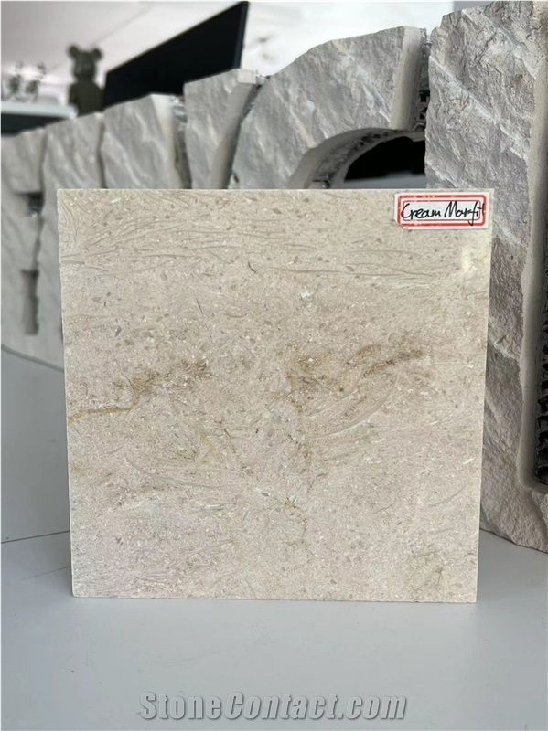 Cream Marfil Beige Marble-Porcelain Composite Stone Tiles