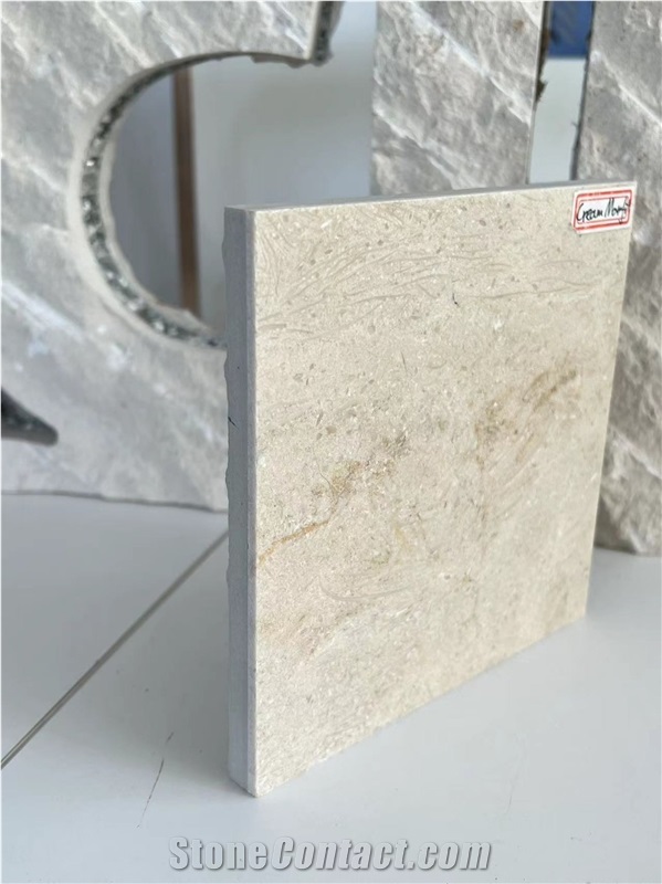 Cream Marfil Beige Marble-Porcelain Composite Stone Tiles