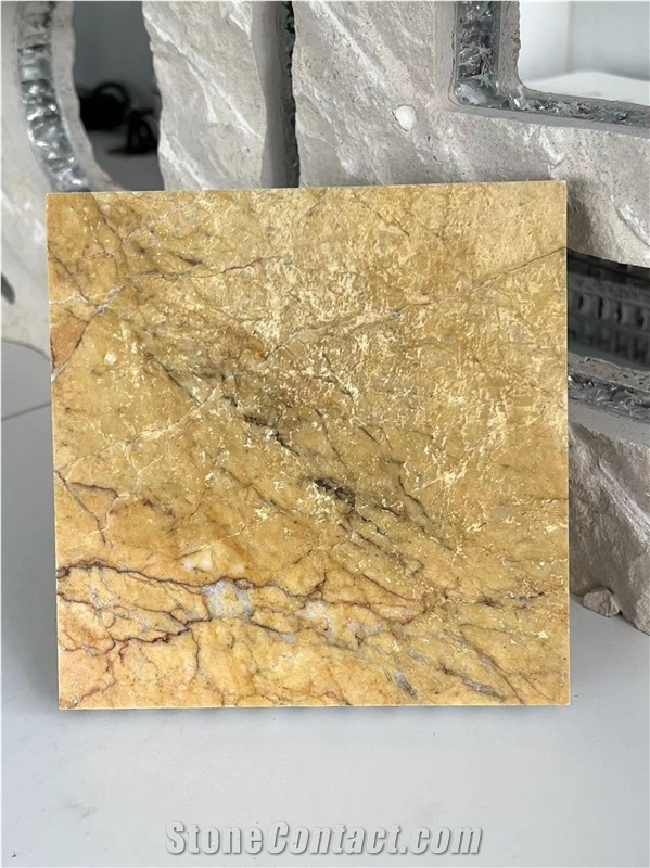 Crema Valencia Gold Marble Tile Laminated Honeycomb Panels