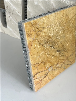 Crema Valencia Gold Marble Tile Laminated Honeycomb Panels