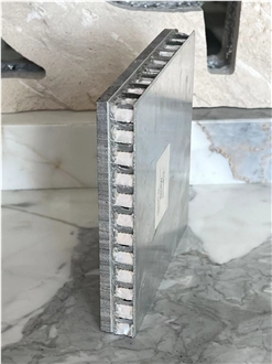 Eramosa Marble Brown Tile Laminated Honeycomb Panels