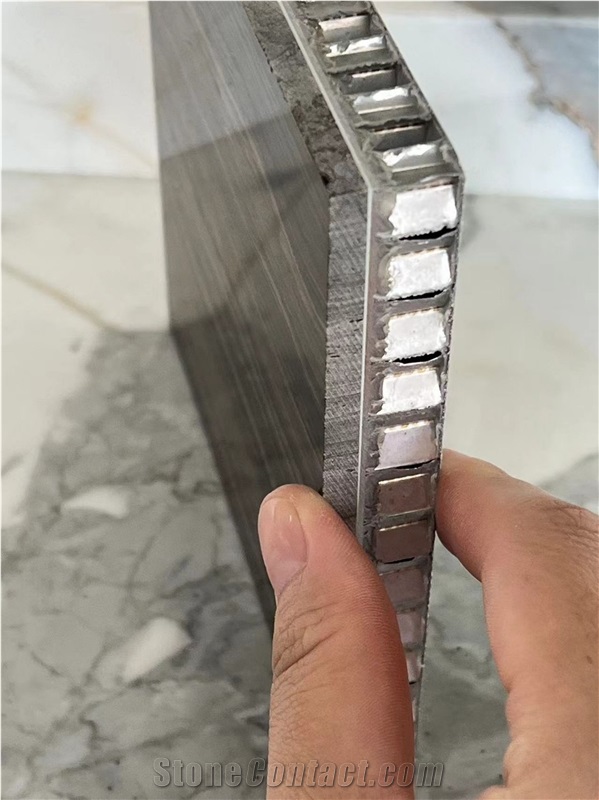 Eramosa Marble Brown Tile Laminated Honeycomb Panels