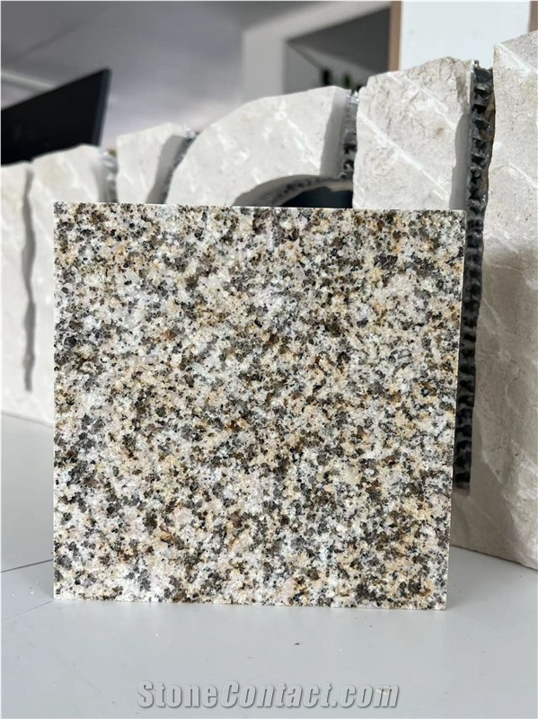 G682 Rusty Yellow Granite Tile Laminated Honeycomb Panels