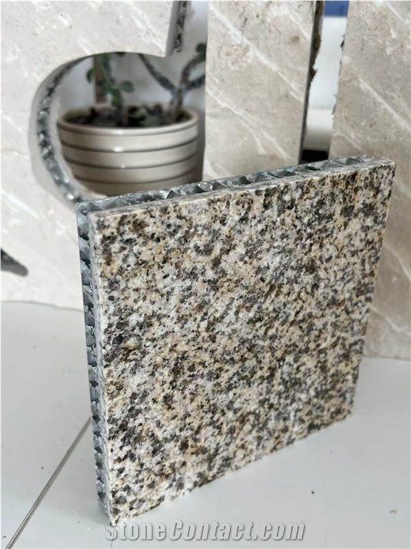 G682 Rusty Yellow Granite Tile Laminated Honeycomb Panels