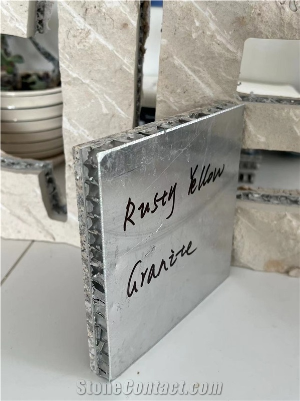 G682 Rusty Yellow Granite Tile Laminated Honeycomb Panels