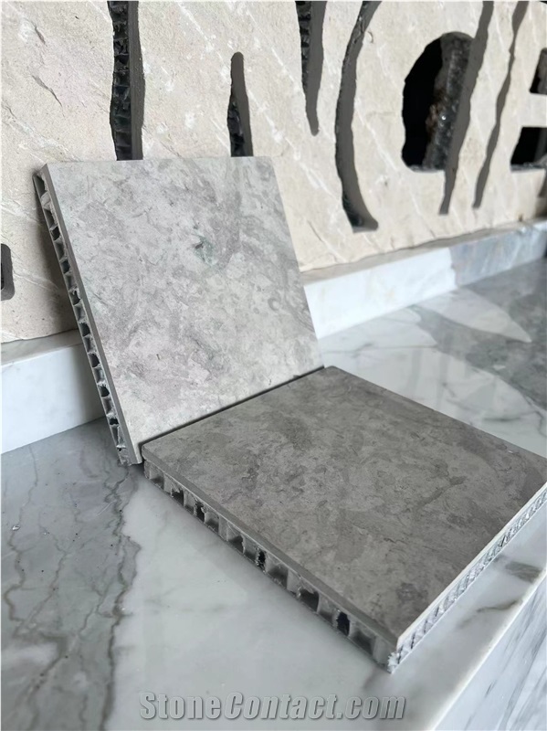 Gary Smoke Limestone Grey Laminated Honeycomb Panels