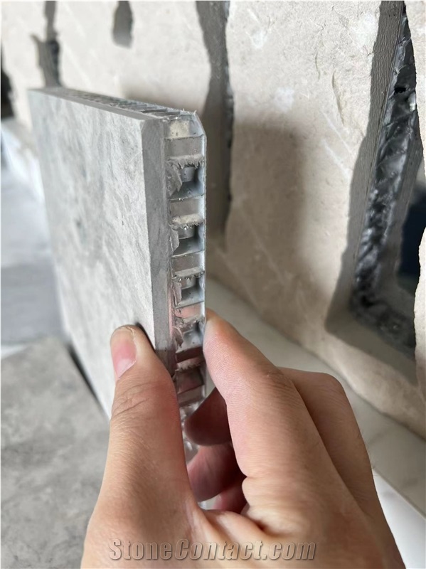 Gary Smoke Limestone Grey Laminated Honeycomb Panels