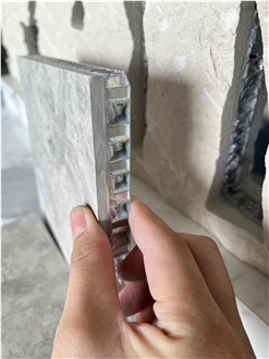 Gary Smoke Limestone Grey Laminated Honeycomb Panels
