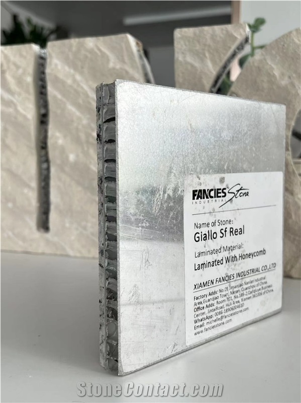 Giallo Sf Real White Granite Tile Laminated Honeycomb Panels