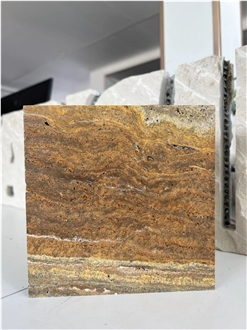 Golden Travertine Laminated Aluminum Honeycomb Panels