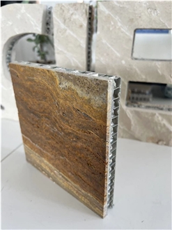 Golden Travertine Laminated Aluminum Honeycomb Panels