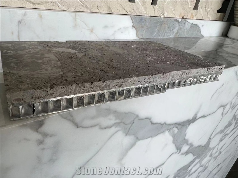 Grey Dekon Limestone Laminated Aluminum Honeycomb Panels