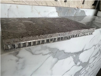 Grey Dekon Limestone Laminated Aluminum Honeycomb Panels