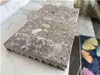 Grey Dekon Limestone Laminated Aluminum Honeycomb Panels